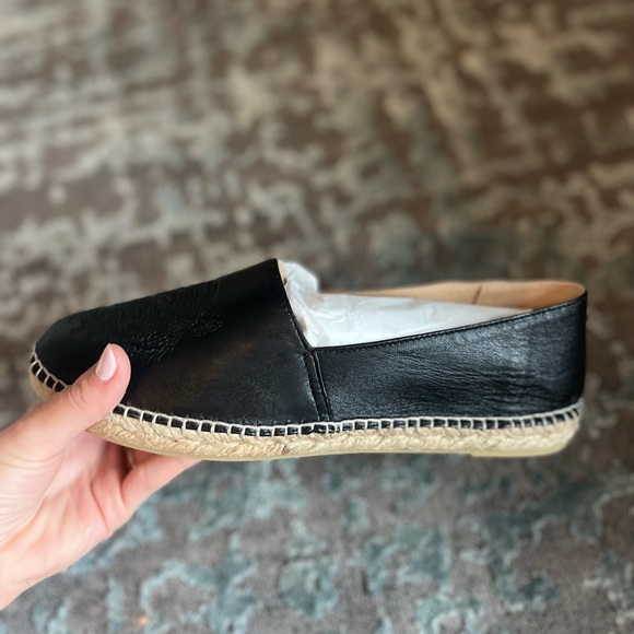 KENZO Black Leather Espadrille SIZE 9 - Picture 2 of 5